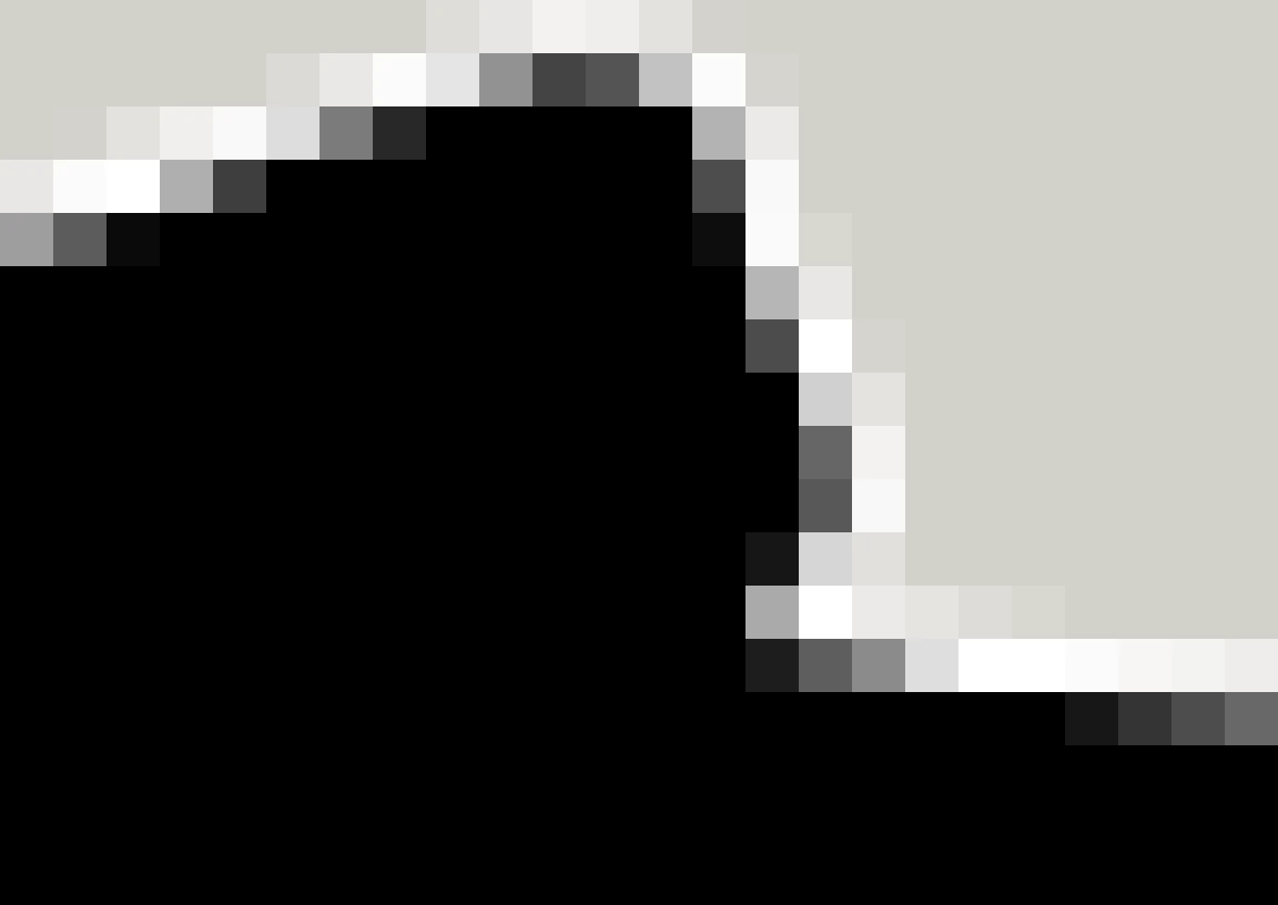 Close-up of the white outline near the tail as a low-resolution image: the band climbs in visible stair steps of pixels