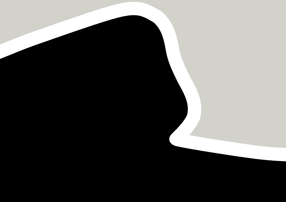 The same stretch of outline as a vector: one smooth band of even width